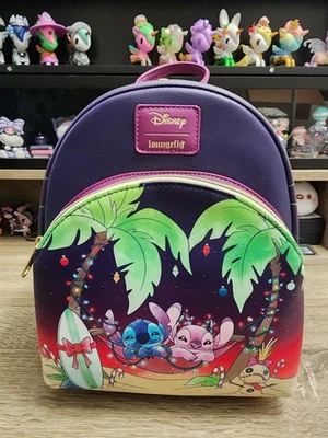 Loungefly Disney Stitch & Angel Holiday Beach Mini Backpack - Image 1 of 4