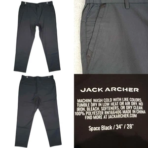 Jack Archer Herrenhose Größe 34 x 28 Jetsetter Space schwarz Chino flache Vorderseite - Bild 1 von 7
