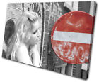 City City Beauitful Woman Sign  Canvas Wall Art Picture Print Va