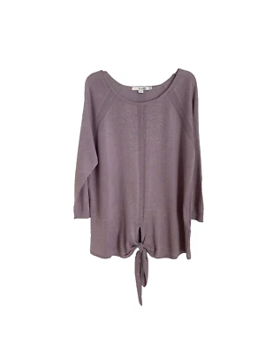 Suéter Boden Lavanda Manga 3/4 Ligero Nudo Frontal Mezcla Seda Lino Talla 8 Foto 1 de 4