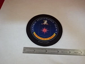 COLLECTABLE GLASS COASTER CIA CENTRAL INTELLIGENCE AGENCY AS IS #Y6-A-07 - Picture 1 of 7