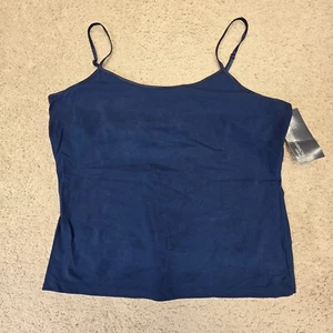 Hillard & Hanson Cotton Spandex Camisole Shelf Bra Spaghetti Adj Strap XL NEW - Picture 1 of 8