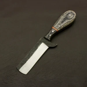 Handmade Carbon Steel Cowboy Bull Cutter Knife Pakka Wood Handle With Sheath - Picture 1 of 6
