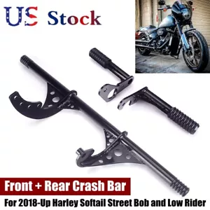 Engine Guard Crash Bar Passenger Pegs For Harley Street Bob Low Rider 2018-2022 - Picture 1 of 12
