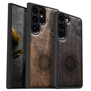 Holz Handyhülle für Galaxy S25 Ultra S24 S23 S22 S21 Plus FE Note20 5G Cover - Bild 1 von 12