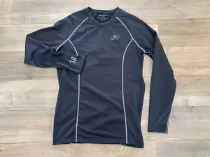 Klim Aggressor 1.0 Base Layer Shirt Mens Large L Black Pullover Crew Snow Sports - Picture 1 of 8