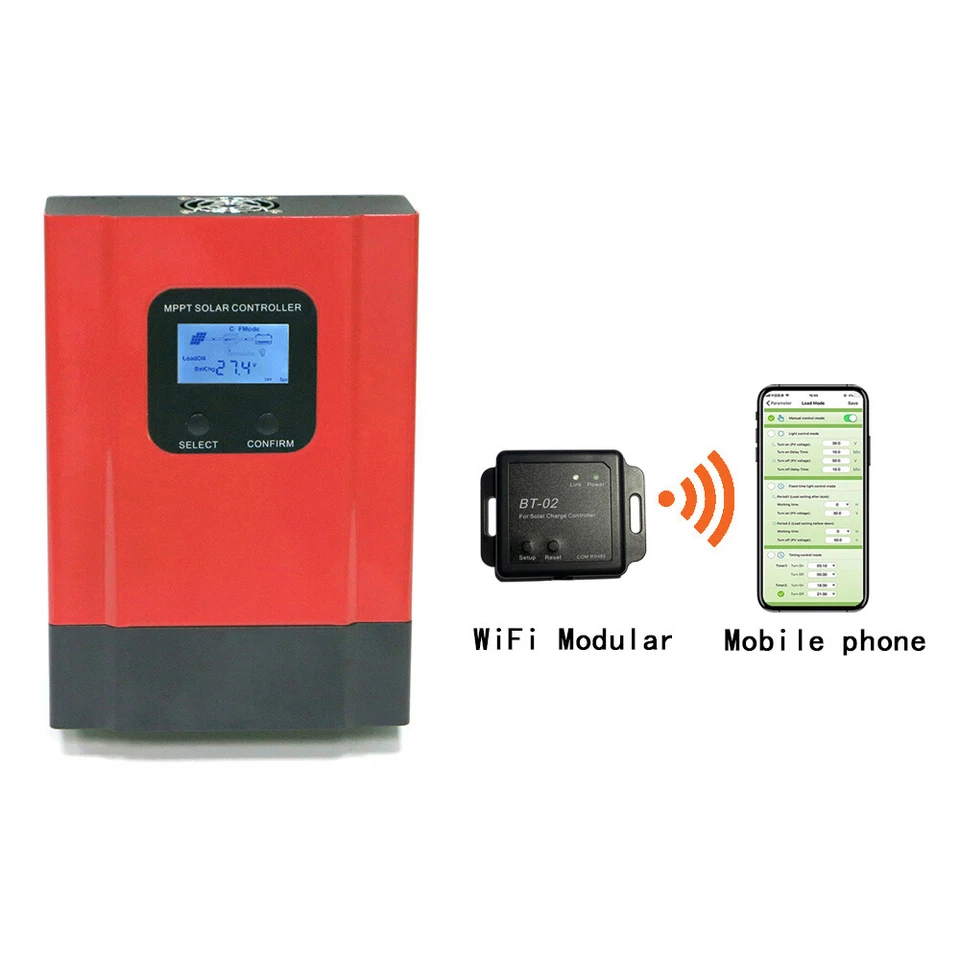 KR MPPT Solar Charge Controller 12V 24V 36V 48V WIFI Mobile APP Control 40A 60A