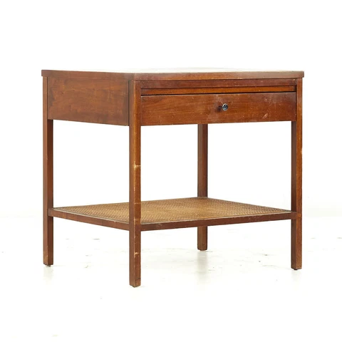 Lane Delineator Mid Century Rosewood and Walnut Nightstand Cover