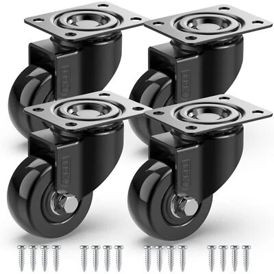 4 x Heavy Duty 50mm 200kg Swivel Castor Wheels Furniture Caster Without Brake - Image 1 of 4
