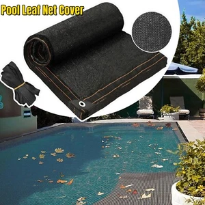 20ft x 40ft Pool Leaf Net Cover In/Above Ground Swimming Pool Leaf Catcher Black - Picture 1 of 10