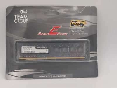 Sealed -TEAMGROUP Elite DDR3 8GB Single 1600MHz (PC3-12800) CL11 8 Go (1 x 8Gb)  - Image 1 of 3