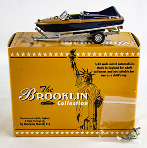 Brooklin 1955 Classic American Speedboat w Trailer 1:43 Scale Diecast Model Boat
