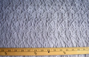 DULL ORCHID GRAY FLORAL LACE SHEER 100% POLYESTER FABRIC 27X58 + INCHES - Picture 1 of 2