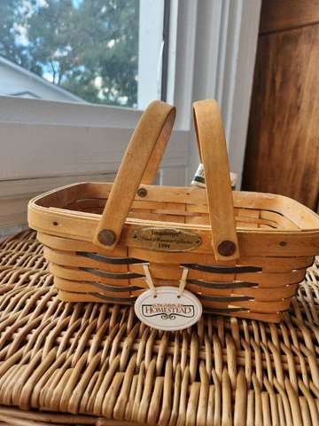 RARE VNTG 6 Signatures Longaberger Woven Memories Basket 1999 HOMESTEAD Cover