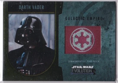 STAR WARS 2016 TOPPS EVOLUTION COMMEMORATIVE FLAG PATCH GOLD INSERT VADER 21/25 - Image 1 of 2