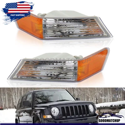 Turn Signal Directional Lamp Front Pair Set For 07-17 Jeep Patriot Parking Light - Image 1 of 4