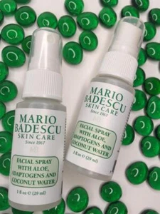 2x MARIO BADESCU Facial Spray Aloe Adaptogens Coconut Water 1oz Ea, Travel Size - Picture 1 of 2