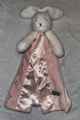 Manta de seguridad Bunnies By The Bay Best Friends Indeed Rabbit Lovey rosa satinado Foto 1 de 4