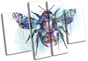 Abstract Bumble Bee Urban Animals MULTI CANVAS WALL ART Picture Print - Picture 1 of 1