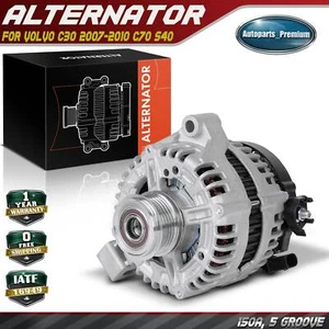 Alternator for Volvo C30 C70 S40 V50 2007-2010 L5 2.4L L5 2.5L 150 A CW 5-Groove - Picture 1 of 9