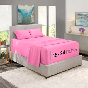 Extra Deep Pocket Sheets - Fits Mattress 18-24 Inches Deep, Extra Deep Pocket Tw - Picture 1 of 12
