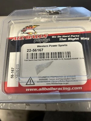 Kit de limpiaparabrisas con sello de horquilla Honda CRF450R 13-14 KX450F 2013-16 22-56167 NUEVO WM13I Foto 1 de 3
