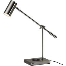 Adesso Collette Charge LED Desk Lamp- Steel