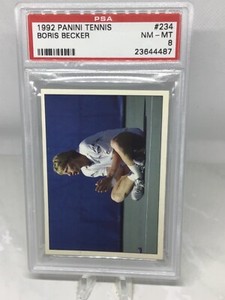 1992 Panini Tennis #234 Boris Becker PSA 8 (Top Pop, Pop 1)