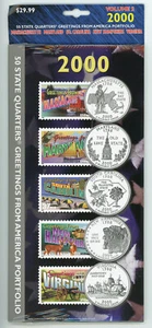 2000 50 State Quarters and Greetings from America Stamps Set un-opened - Picture 1 of 2