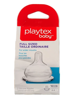 Playtex Baby Full Sized Shape Silicone Nipples, 3M+ Medium Flow, 2 Ct - Image 1 of 4