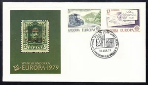 Spanish Andorra Scott 11`1-2 FDC - 1979 Europa Issue - Picture 1 of 1
