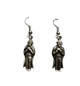 Pendientes colgantes de metal de peltre vampiro Drácula - Imagen 1 de 2