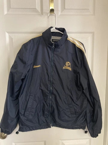 Pittsburgh Panthers Mens Size S Navy Blue Aeropostale Windbreaker Jacket Cover