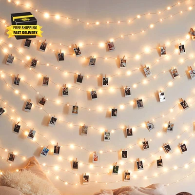 Photo Clip String Lights 17Ft - 50 LED Fairy String Lights with 50 Clear Clips f - Image 1 of 4