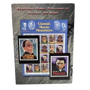 New Classic Movie Monsters 17 Jumbo Postkarten Dracula Phantom Mumie Wolfman - Bild 1 von 14