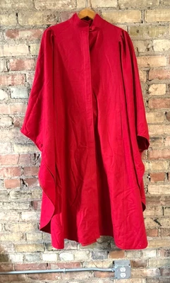 VTG Austrian Tyroler Loden Women's Red Wool Cape Cloak Coat - One Size - Image 1 of 4