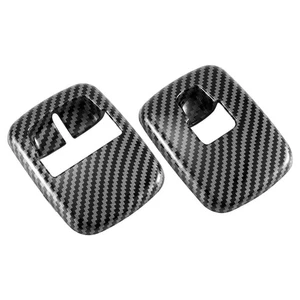 2 PCS Car Carbon Fiber Fensterheber Schalter Knopfabdeckung Zieraufkleber f2890 - Imagen 1 de 7