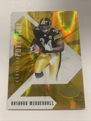 2008 Leaf Certified Rashard Mendenhall Gold /25 PIttsburgh Steelers RC Rare E878 - Image 1 of 2
