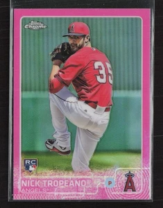 2015 Topps Chrome #22 Nick Tropeano Pink Refractor - Imagen 1 de 2