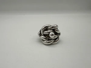 Massive 43g Sterling Silver Knot Ring 925 Mens Chunky Size P Not Keeper Belcher - Picture 1 of 11
