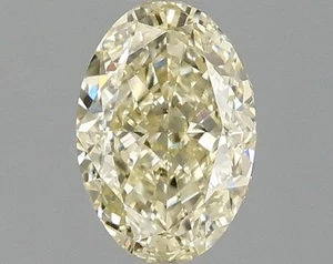 Oval 1.02ct Fancy Light Yellow VS2 CVD IGI Certified Loose Lab Grown Diamond - Picture 1 of 3