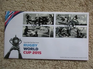 Copa Mundial de Rugby 2015 unadd. FUNDA PRIMER DÍA, TWICKENHAM (JUGADOR DE RUGBY) H/S - Imagen 1 de 1
