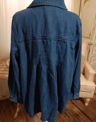 Chaqueta vaquera plisada para mujer talla M (14-16) nueva sin etiquetas Foto 1 de 4