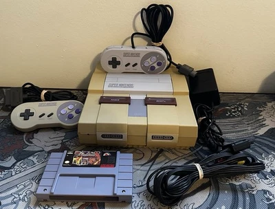Super Nintendo Entertainment System SNES SNS-001 Console Controller Tested - Image 1 of 4