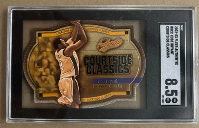 2002 FLEER AUTHENTIX #8CC COURTSIDE CLASSICS KOBE BRYANT SGC 8.5 NM-MT+ - Image 1 of 2
