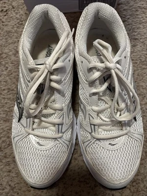 Size 7 - Saucony Grid Ride Millennium White Silver Sneakers Shoes Running - Image 1 of 4