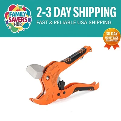 Ergonomic Bates Ratchet Pipe Cutter - Comfort Grip & Safety Lock, 1-1/4 Inch Cut - Image 1 of 4