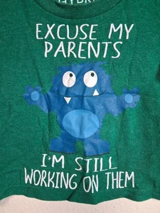 Hybrid Monster T-Shirt lustig Eltern Kurzarm Freizeit grün Größe 12 Monate - Bild 1 von 4