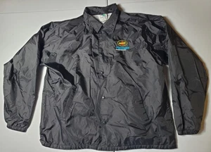 Augusta Sportswear Jacket Men XL Black Full Zip Windbreaker Pennzoil Platinum - Picture 1 of 8