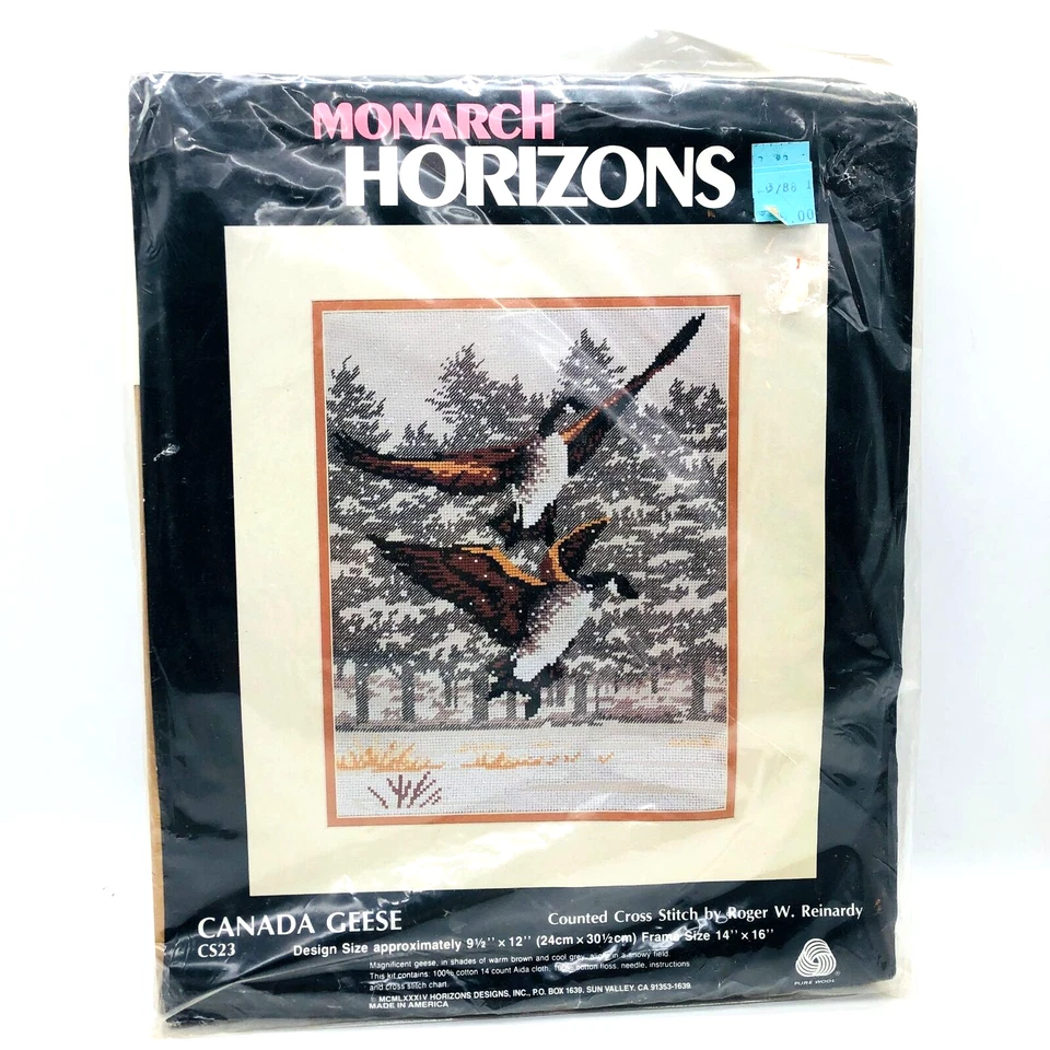 Canada Geese Counted Cross Stitch Kit Monarch Horizons CS23 9.5 X 12